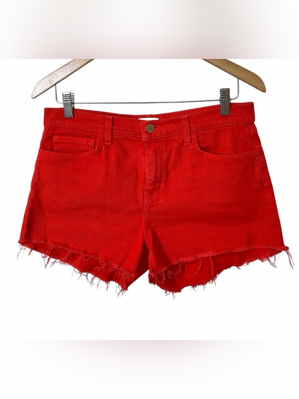 L’AGENCE siren red Ryland relaxed shorts